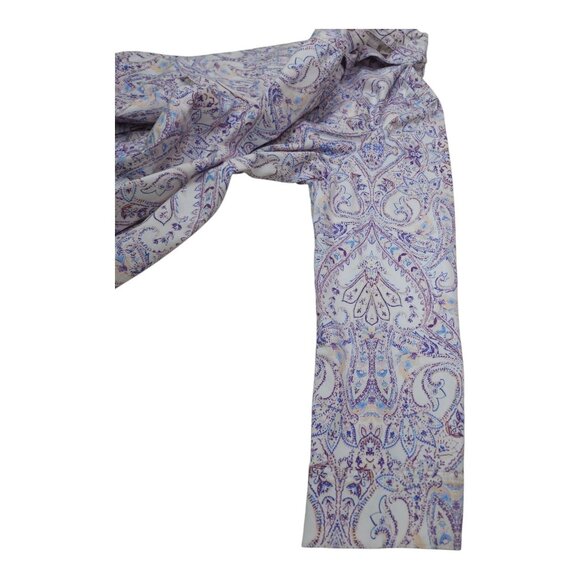 Chicos Paisley Button-Up Blazer Jacket Womens Size 3 16/18 Long Sleeve Stretch - Picture 10 of 15